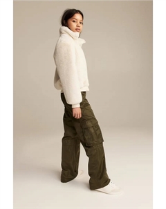 Широкие брюки-карго, зеленый H&m