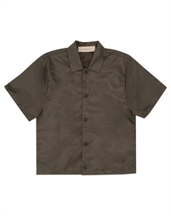 Детская нейлоновая рубашка с короткими рукавами, цвет Off Black Fear of god essentials