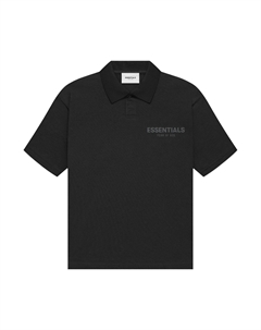 Детская рубашка-поло с короткими рукавами, черная Fear of god essentials