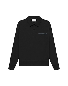 Детская рубашка-поло с длинными рукавами, цвет Strech Limo Fear of god essentials