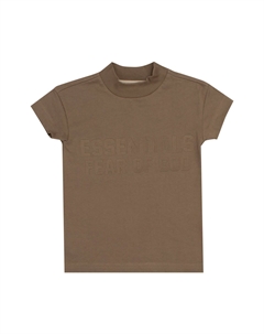 Детская футболка с короткими рукавами, цвет Дерево Fear of god essentials