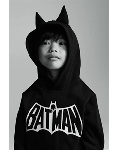 Толстовка с капюшоном и люверсами, черный H&m