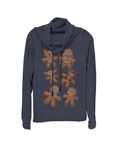 Пуловер с хомутом для юниоров в стиле «Рождественские пряничные войны» в стиле «Звездных войн», темно-синий Star wars