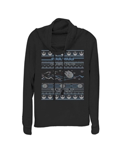 Детский свитер «Звездные войны: Сокол, Кессель, беги, уродливый рождественский свитер», пуловер с воротником-хомутом Star wars