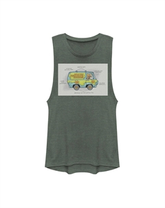 Футболка с изображением мускулов и рисунком загадочной машины Скуби-Ду для юниоров Licensed character