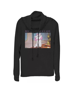 Пуловер с портретом и воротником-хомутом из мультфильма «Аристократы Мари Джуниорс» Диснея «Потому что я леди» Licensed character