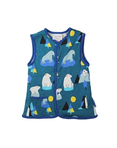 Утепленный жилет Wende mit Arktis Print, синий Toby tiger