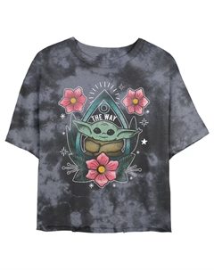 Детская укороченная футболка-планшет с портретом «Звёздные войны: мандалорцы» Star wars