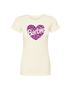 Футболка Barbie с леопардовым сердечком и приталенным графическим рисунком для юниоров Licensed character