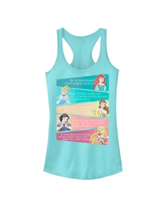 Мотивационные прилагательные с изображением принцесс Диснея для юниоров Идеальная майка-борцовка Licensed character