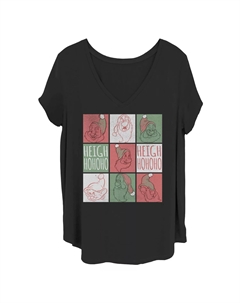 Рождественская футболка Juniors' Plus Disney Snow White Heigh Ho Ho Ho Dwarfs Licensed character