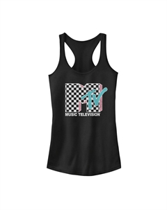 Майка с неоновым клетчатым логотипом для юниоров MTV Licensed character