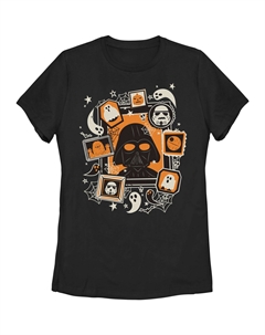 Футболка с изображением плаката на Хэллоуин для юниоров «Звездные войны: Дарт Вейдер и призраки» Star wars