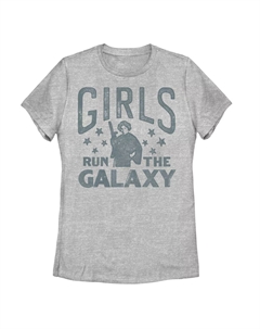 Футболка для девочек «Принцесса Лея, беги по галактике», «Звездные войны» для юниоров Star wars