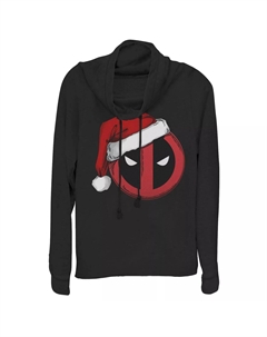 Детская шапка Санты с изображением Дэдпула Marvel, рождественский пуловер с капюшоном и воротником-стойкой Licensed character