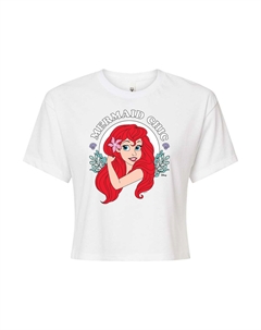 Шикарная укороченная футболка Disney's The Little Mermaid для юниоров, белый Licensed character