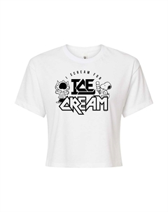 Укороченная футболка с рисунком Peanuts Charlie Brown & Snoopy Ice Cream для юниоров, белый Licensed character