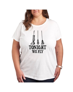 Футболка с рисунком Missy Plus Size Disney Hocus Pocus Tonight We Fly, белый Licensed character