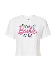 Укороченная футболка с логотипом Barbie для подростков, белый Licensed character