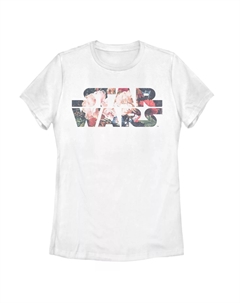 Детская футболка с антикварным цветочным принтом и логотипом «Звездные войны», белый Licensed character