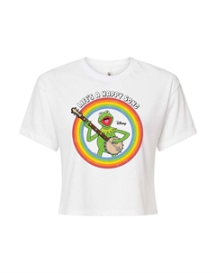 Укороченная футболка Disney's The Muppets Juniors Happy Song, белый Licensed character