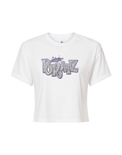 Укороченная футболка с логотипом Bratz Sparkle для юниоров, белый Licensed character