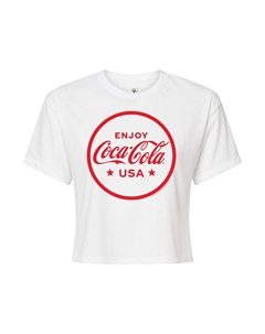 Укороченная футболка с рисунком Coca-Cola USA для юниоров, белый Licensed character