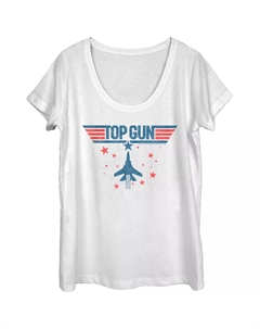 Классическая футболка с логотипом Juniors' Top Gun Jet Stars, белый Licensed character