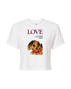 Укороченная футболка USPS Puppy "Love 22" для юниоров, белый Licensed character
