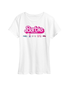 Детская футболка с короткими рукавами и рисунком «Барби из фильма «Транспортные средства»», белый Licensed character