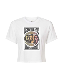 Укороченная футболка с рисунком Big Brother & Holding Company для юниоров, белый Licensed character