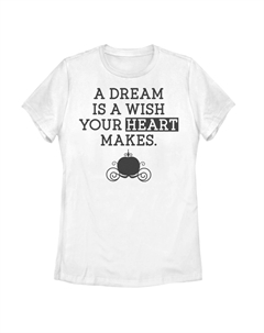 Детская футболка Disney's Cinderella Dream с рисунком кареты, белый Licensed character