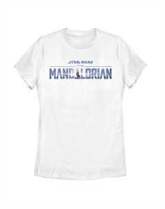 Футболка с логотипом мандалорца «Звездные войны» для юниоров, белый Licensed character