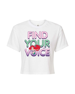 Укороченная футболка Disney's The Little Mermaid Your Voice для юниоров, белый Licensed character