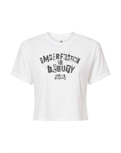 Укороченная футболка с рисунком Мэрилин Монро для юниоров «Несовершенство — это красота», белый Licensed character