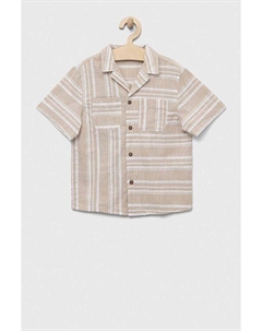 Детская хлопковая рубашка United Colors of, бежевый Benetton