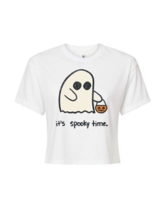 Укороченная футболка для юниоров It Spooky Time, белый Licensed character