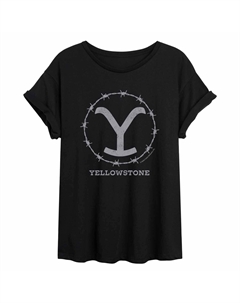 Струящаяся футболка Y-образного цвета с колючей проволокой Yellowstone для юниоров Licensed character