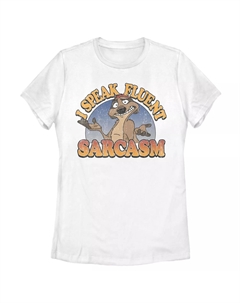 Футболка Timon Fluent Sarcasm от Disney's The Lion King Juniors, белый Licensed character