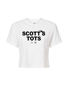 Укороченная футболка The Office Scott's Tots для юниоров, белый Licensed character