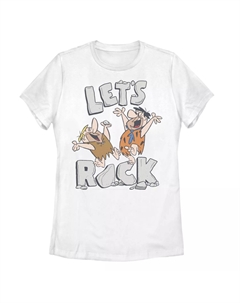 Футболка Let's Rock для юниоров The Flintstones Fred & Barney, белый Licensed character