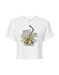 Укороченная футболка с рисунком New Orleans для юниоров, белый Licensed character