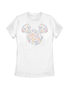 Детская футболка Disney's Mickey & Friends Mickey Hello Spring с цветочным наполнением, белый Licensed character