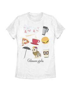 Футболка Gilmore Girls Icons для юниоров, белый Licensed character