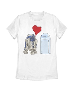 Футболка для юниоров Star Wars R2-D2 Loves Trash Can, белый Licensed character