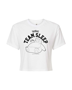 Укороченная футболка с рисунком Pokémon для юниоров Team Sleep, белый Licensed character