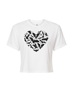 Укороченная футболка с сердечками для юниоров Flying Bats, белый Licensed character