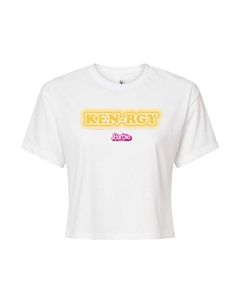Укороченная футболка Barbie The Movie Kenrgy для юниоров, белый Licensed character