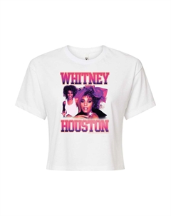 Укороченная футболка для юниоров Whitney Houston Vintage, белый Licensed character