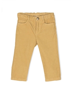 Вельветовые брюки узкого кроя, желтый Bonpoint